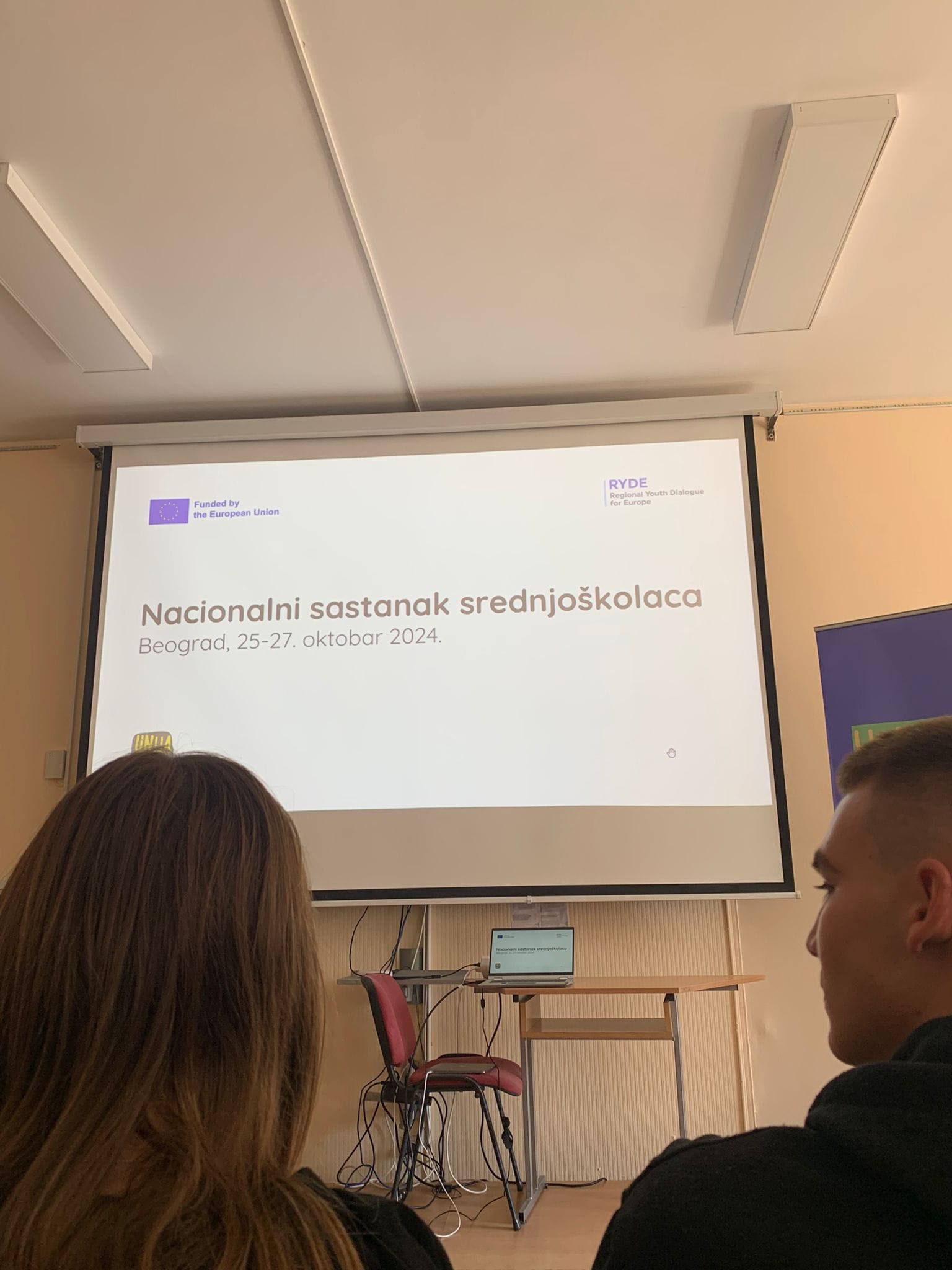 Read more about the article Чланице Ученичког парламента на Скупштини Уније средњошколаца Србије у Београду