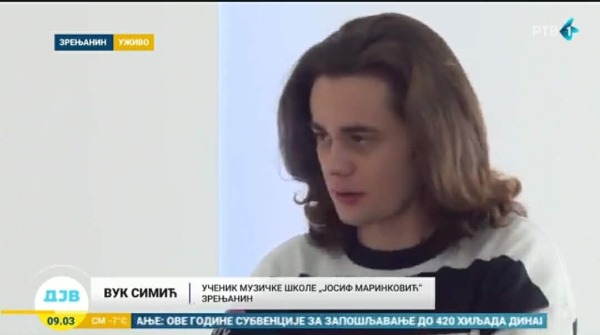 Read more about the article Ученик Вук Симић и проф. Бранислав Гагић дали интервју за РТВ