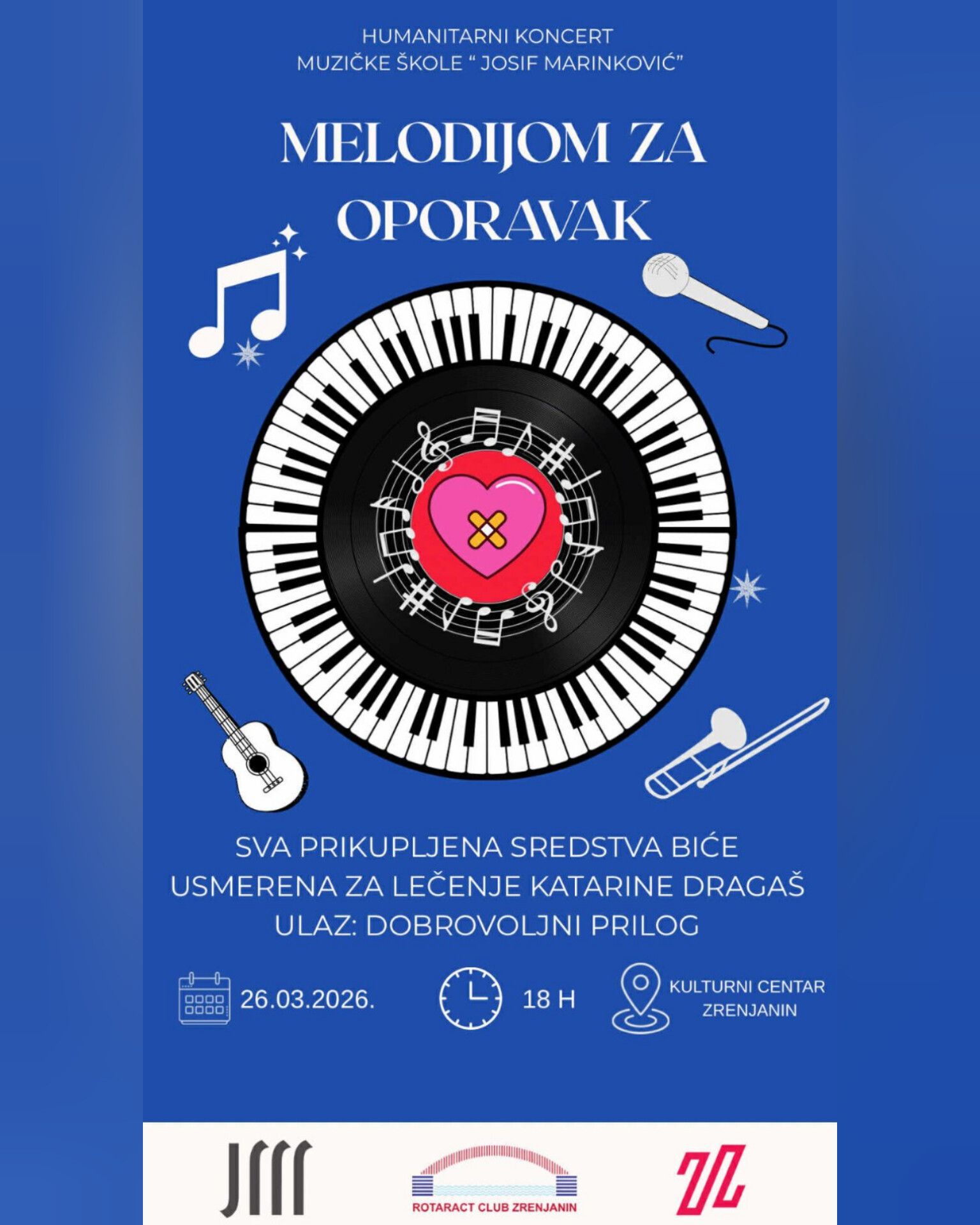 Read more about the article Хуманитарни концерт „Мелодијом за опоравак“ за Катарину Драгаш